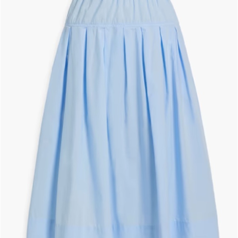 Alex Mill pleated cotton poplin skirt Light Blue Women's Skirt